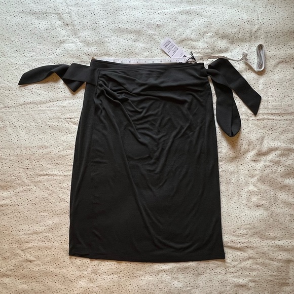 Brass Jersey Wrap Skirt in Vintage Black - Picture 8 of 14